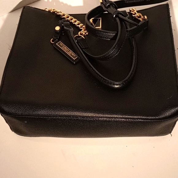 Vintage Victoria Secret Women's Black Canvas Crossbody, Handbag, Satchel bag. - Picture 8 of 9